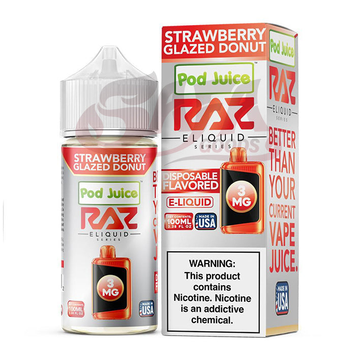 Strawberry Glazed Donut Raz FB E-Liquids 100ML Bottles