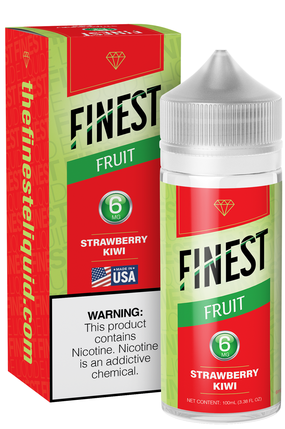 Strawberry Kiwi Freebase E-Liquid Fruit Edition 100ML - The Finest