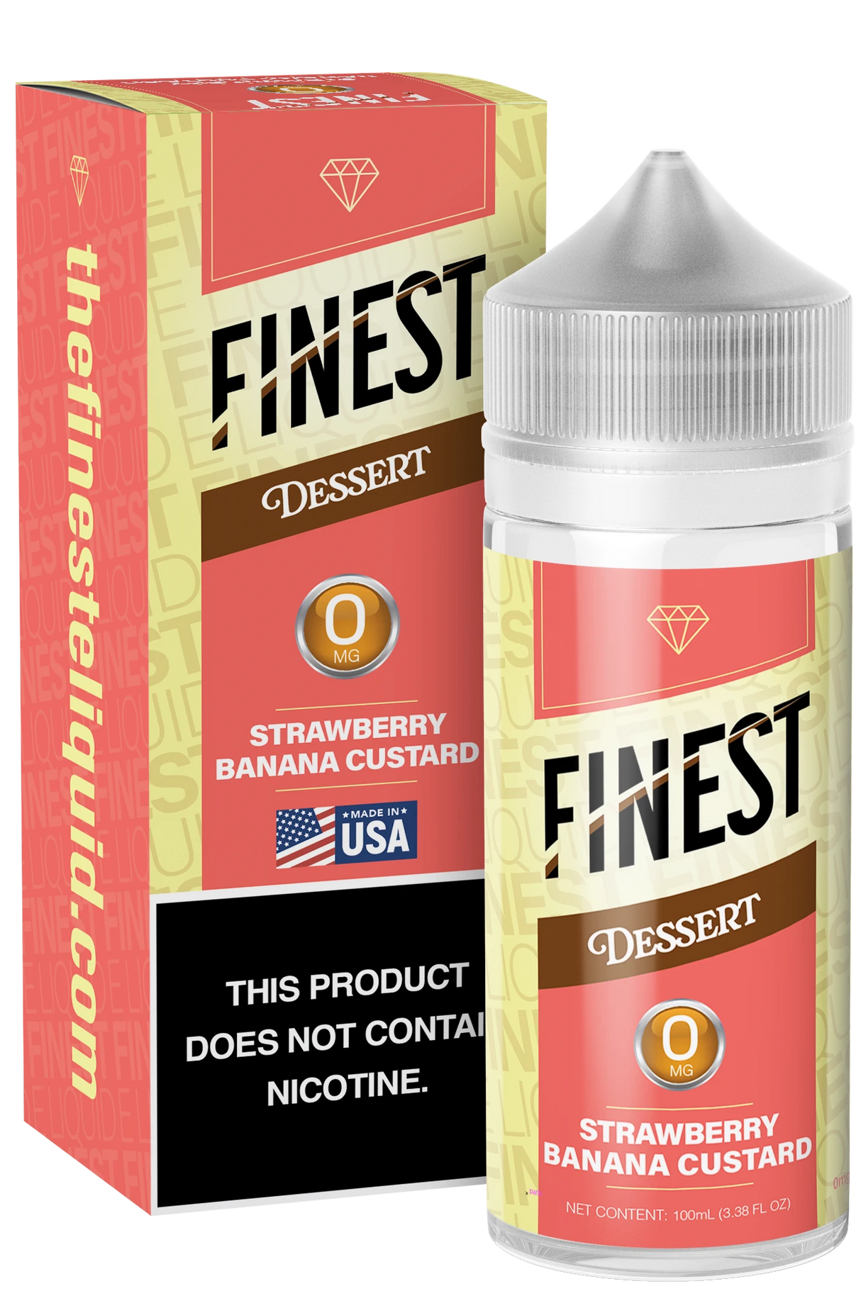 Strawberry Banana Custard Freebase E-Liquid Dessert Edition 100ML - The Finest