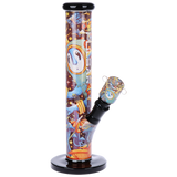 The World was Mad Inside Print Straight Tube Glass Water Pipe 11.25" - Pulsar
