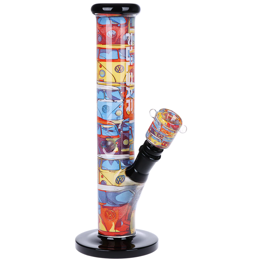 Van Life Inside Print Straight Tube Glass Water Pipe 11.25" - Pulsar