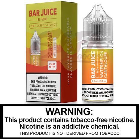 Watermelon Cataloupe Salt Nic E-Juice 30ML - Bar Club