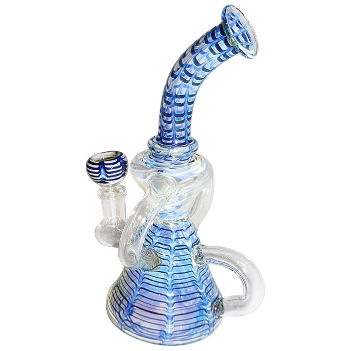 Webbing Design Glass Recycler Water Pipe