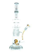 White 16" Tsunami Diamond Base Button Grenade Water Pipe