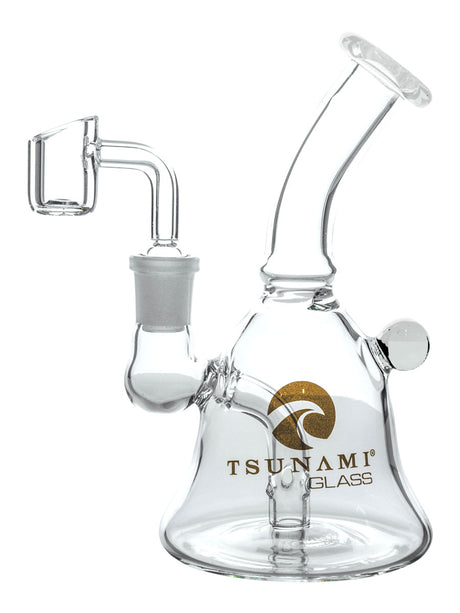 White 6" Tsunami Concentrate Rig – Mini Bell Water Pipe